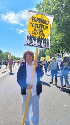 In the lead up to Juneteenth, Bethesda Jewish Congregation members participate in the Poor People’s Campaign March and the protest to save Moses Cemetery