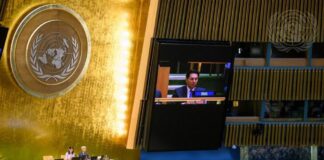 A large room at the United Nations.