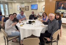 Members of B’nai Tzedek Taste Israeli Wine