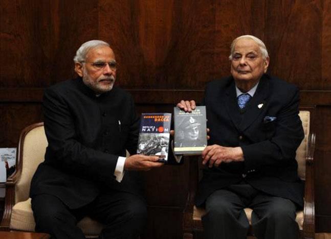 Jacob, right, with Indian Prime Minister Narendra Modi.Narendra Modi via Twitter