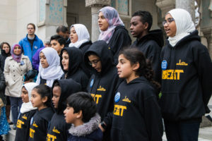 Muslim youth choir BEAT performs at the Islamic Center in Washington.