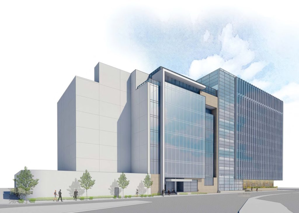A rendering of AIPAC’s proposed expansion from its application to the D.C. Zoning Commission. 