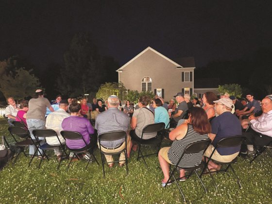 Wordless melodies dominated the service under the stars.