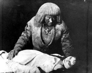 German actor and director Paul Wegener appears in “The Golem,” a 1920 silent movie adaptation of the mystical Jewish tale about an inanimate creature brought to life. 