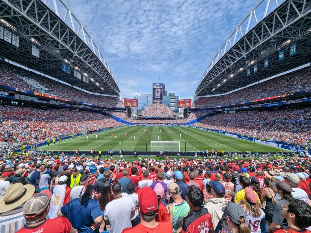 A 2026 FIFA World Cup group stage match between Belgium and Egypt at Lumen Field in Seattle, Washington, June 15.