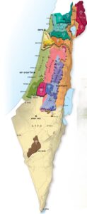Wine map of Israel 